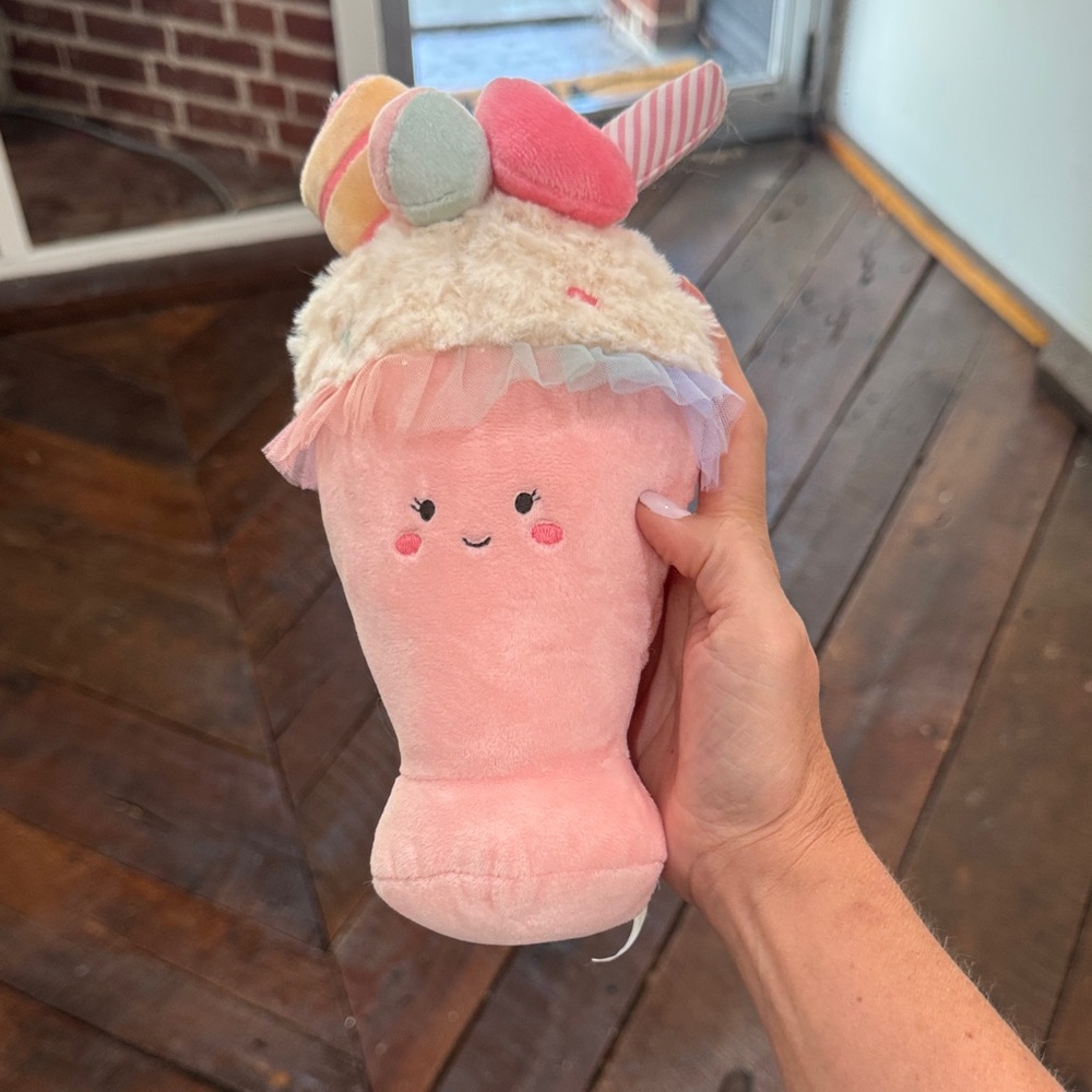 Plush Ice Cream Cone Toy - Pink